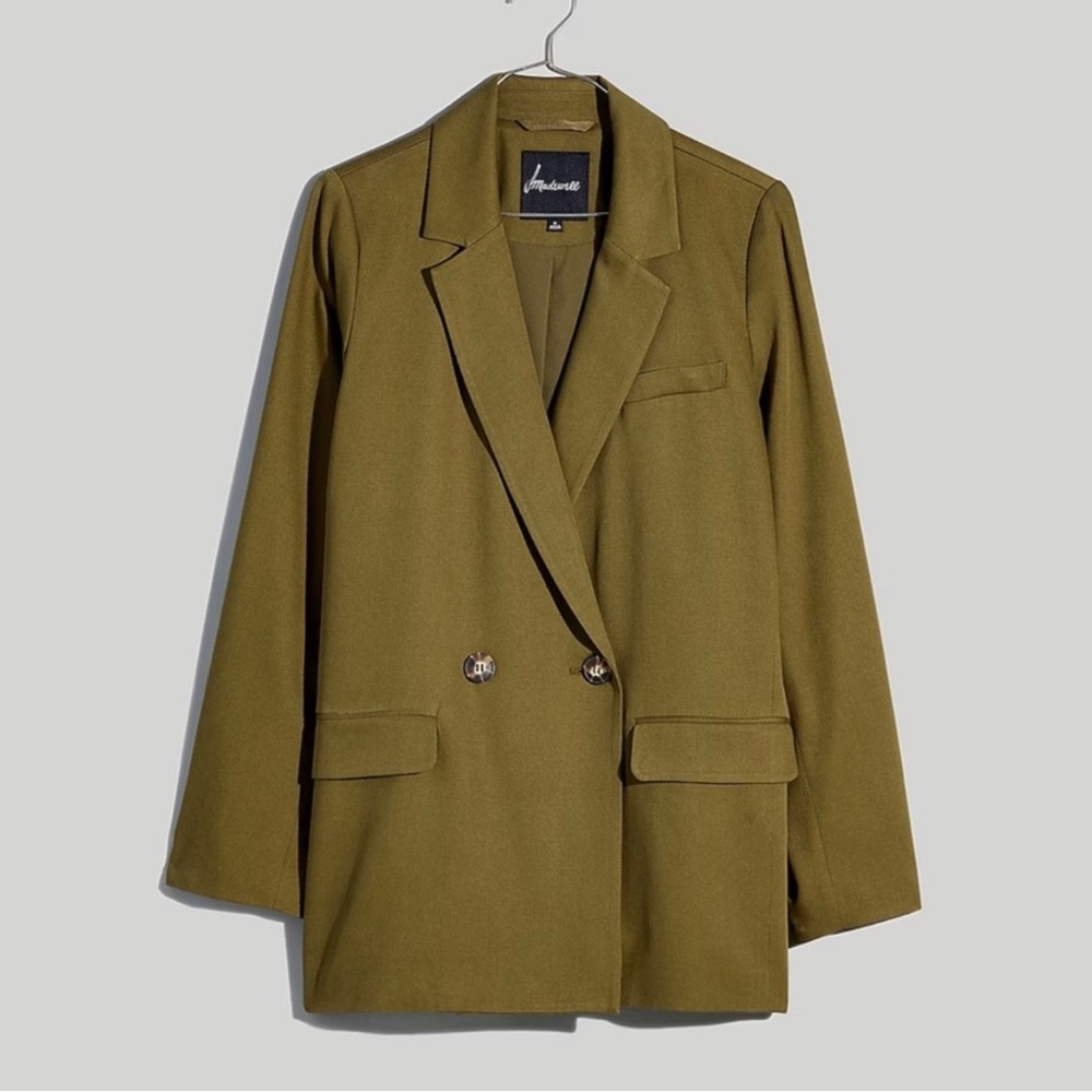 Madewell Drapeweave Caldwell Double-Breasted Blazer